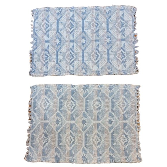 Dining Reversible Southwestern Thick Woven Placemats With Fringe Set Of 4 Poshmark